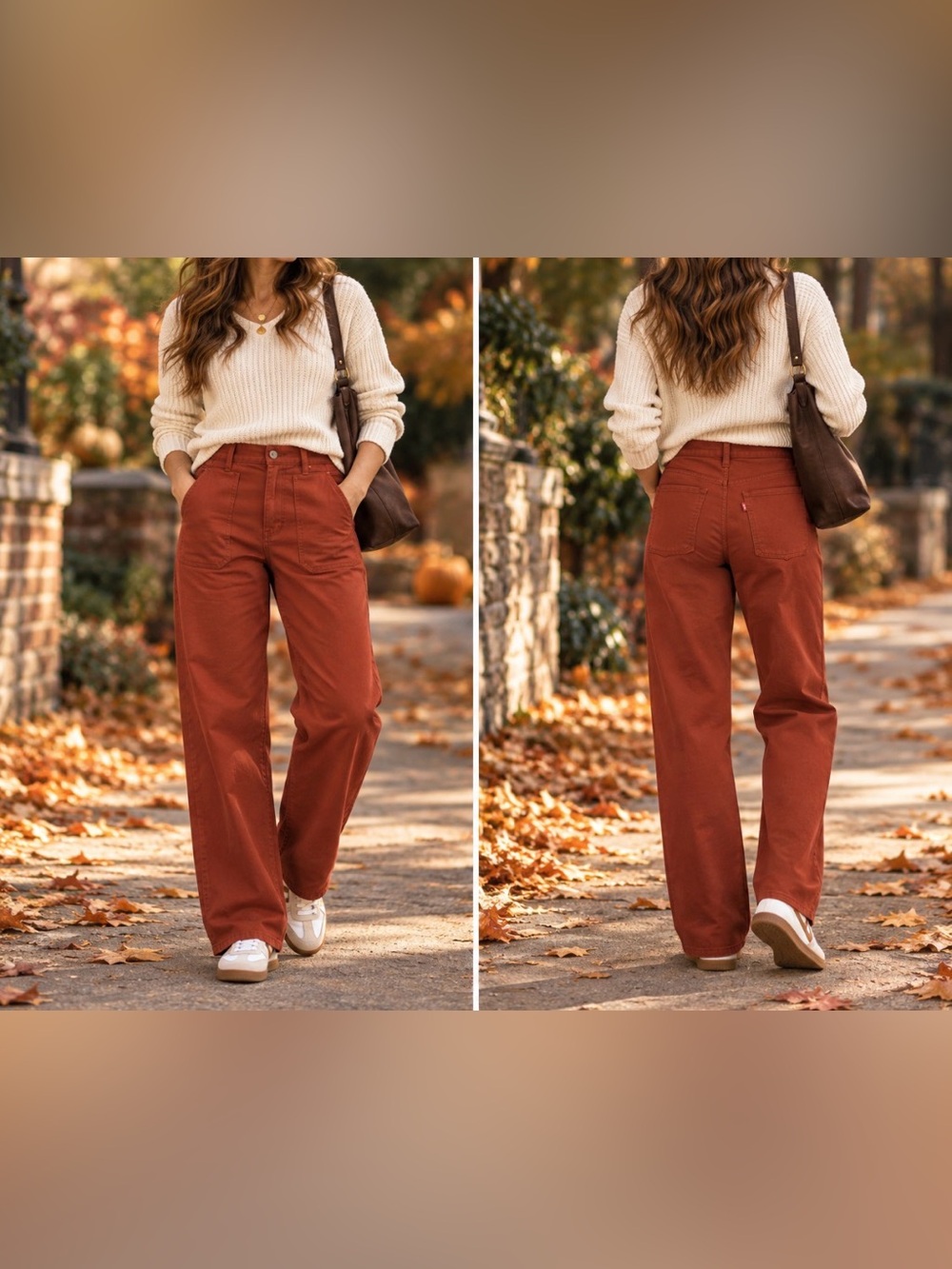 Levi's Rust Orange Straight Leg Chinos- Fall Color Size 28x27